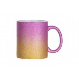11oz/330ml Gradient Bottom Glitter Mug (Purple & Gold) (36/pack)